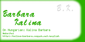 barbara kalina business card